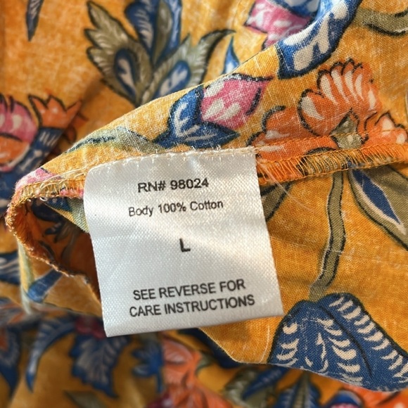 House of Harlow 1960 Cheyna Orange Floral Bohemian Midi Dress Size Large - Picture 8 of 9